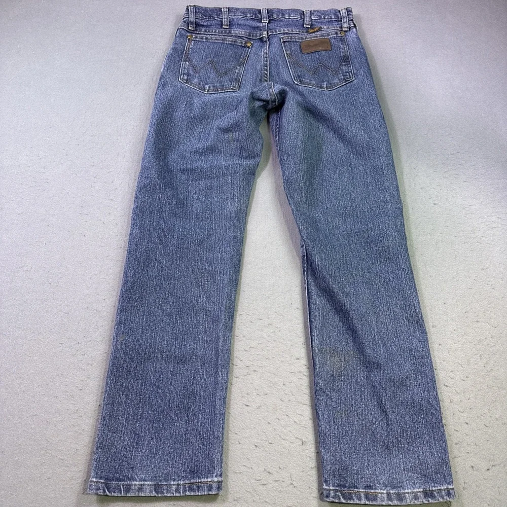 Wrangler 47 Advanced Comfort Jeans Mens 30x30 Blue Cowboy 1047MACMT FLAWS